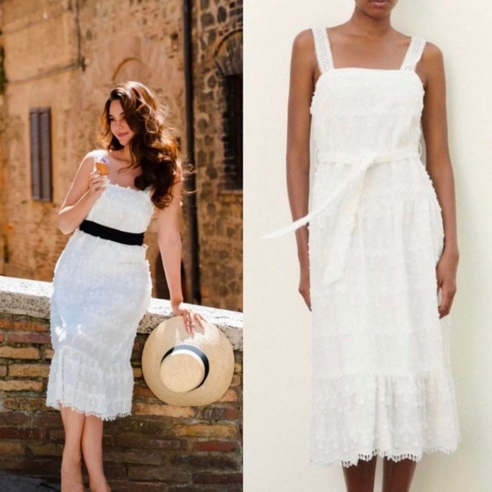 🤍TEXTURED FABRIC MIDI DRESS
